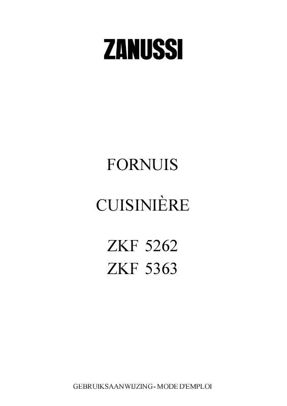 Mode d'emploi ZANUSSI ZKF5262F