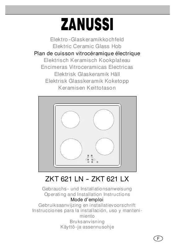 Mode d'emploi ZANUSSI ZKT621LN