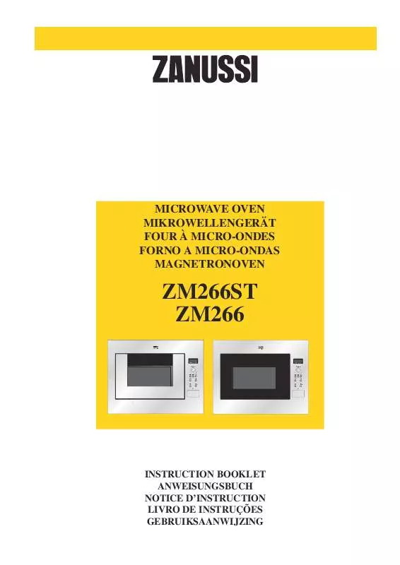 Mode d'emploi ZANUSSI ZM266STX