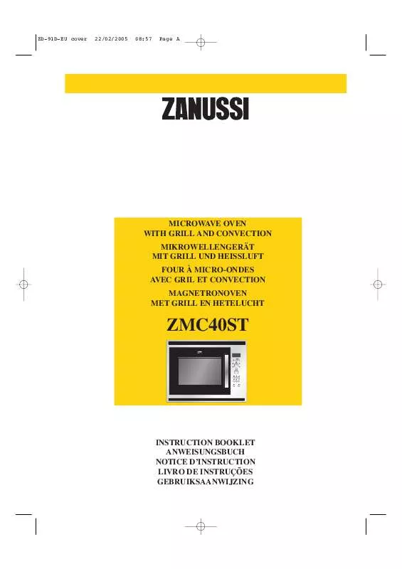 Mode d'emploi ZANUSSI ZMC40STN