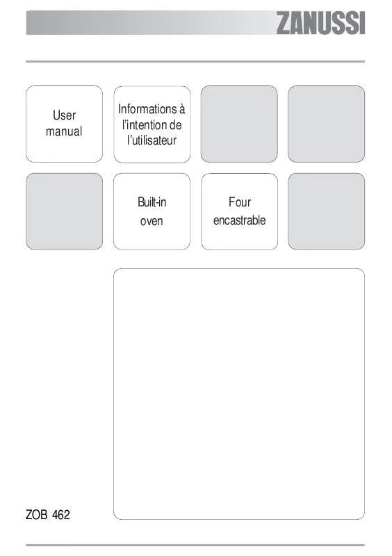 Mode d'emploi ZANUSSI ZOB462X