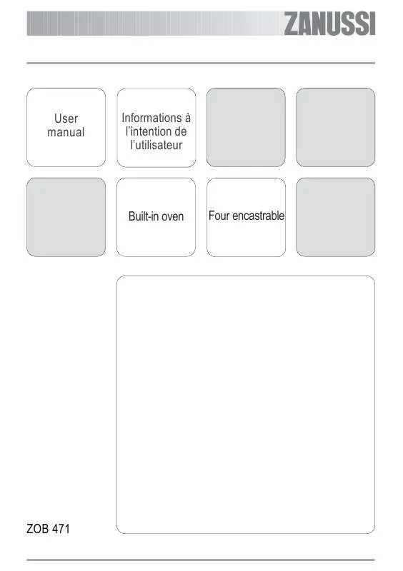 Mode d'emploi ZANUSSI ZOB471X