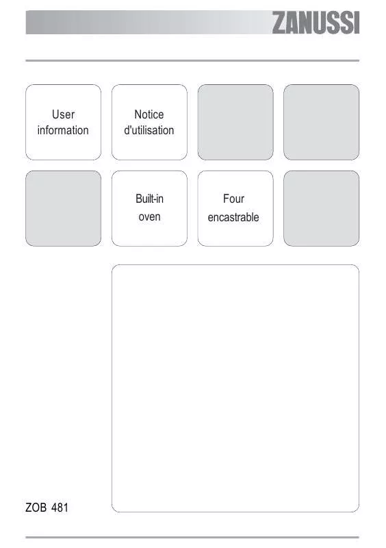 Mode d'emploi ZANUSSI ZOB481WQ