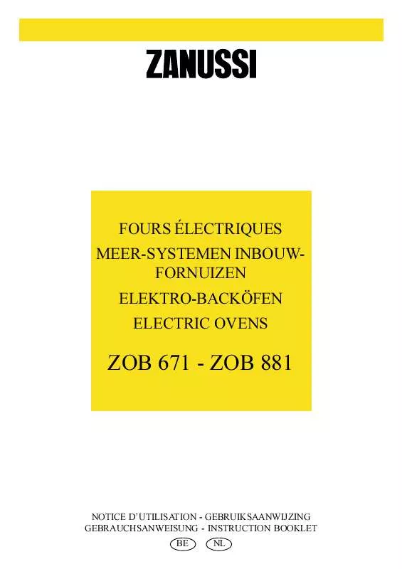 Mode d'emploi ZANUSSI ZOB671QX