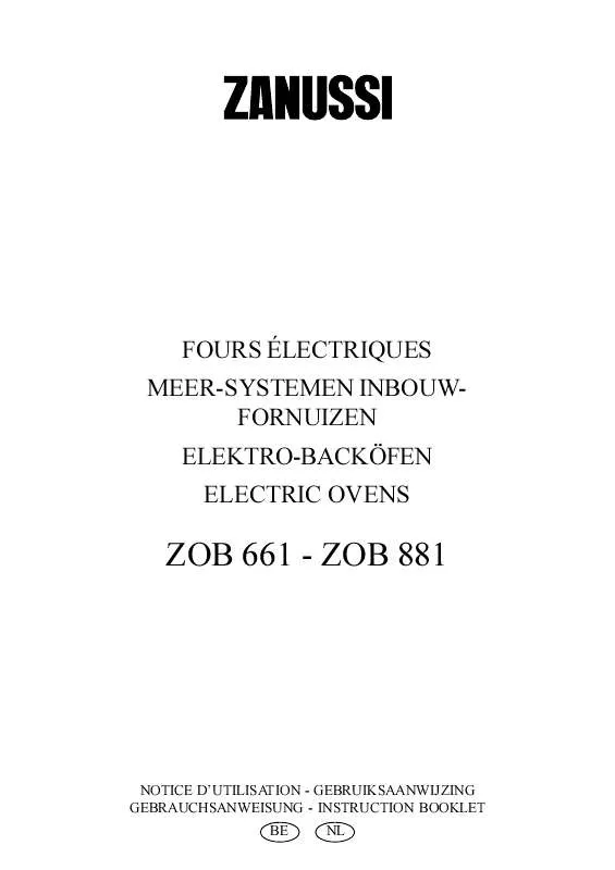 Mode d'emploi ZANUSSI ZOB881QA