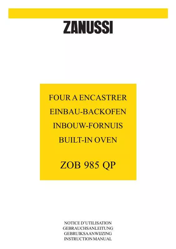 Mode d'emploi ZANUSSI ZOB985QPX