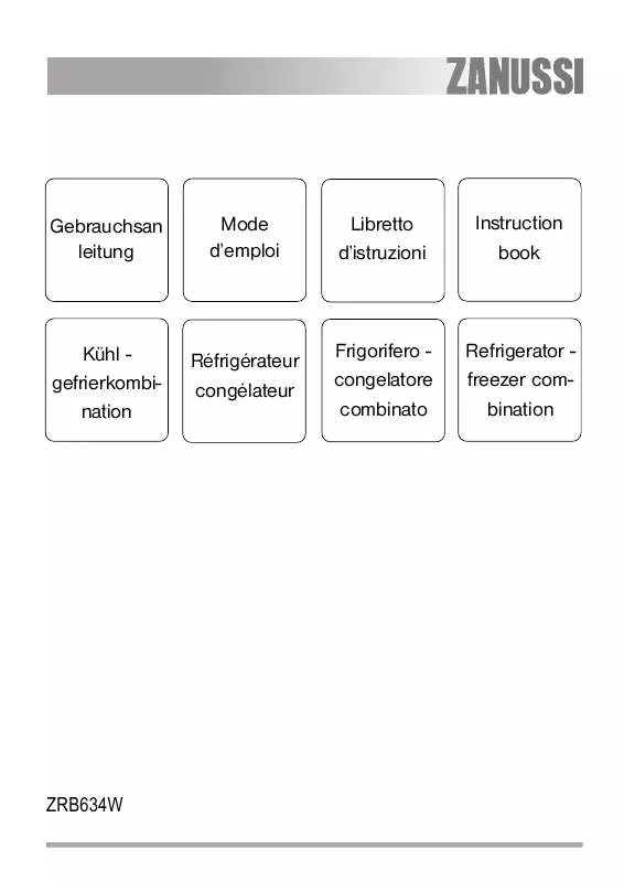 Mode d'emploi ZANUSSI ZRB34W