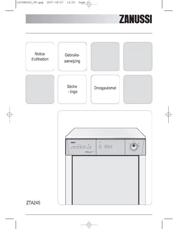 Mode d'emploi ZANUSSI ZTA245