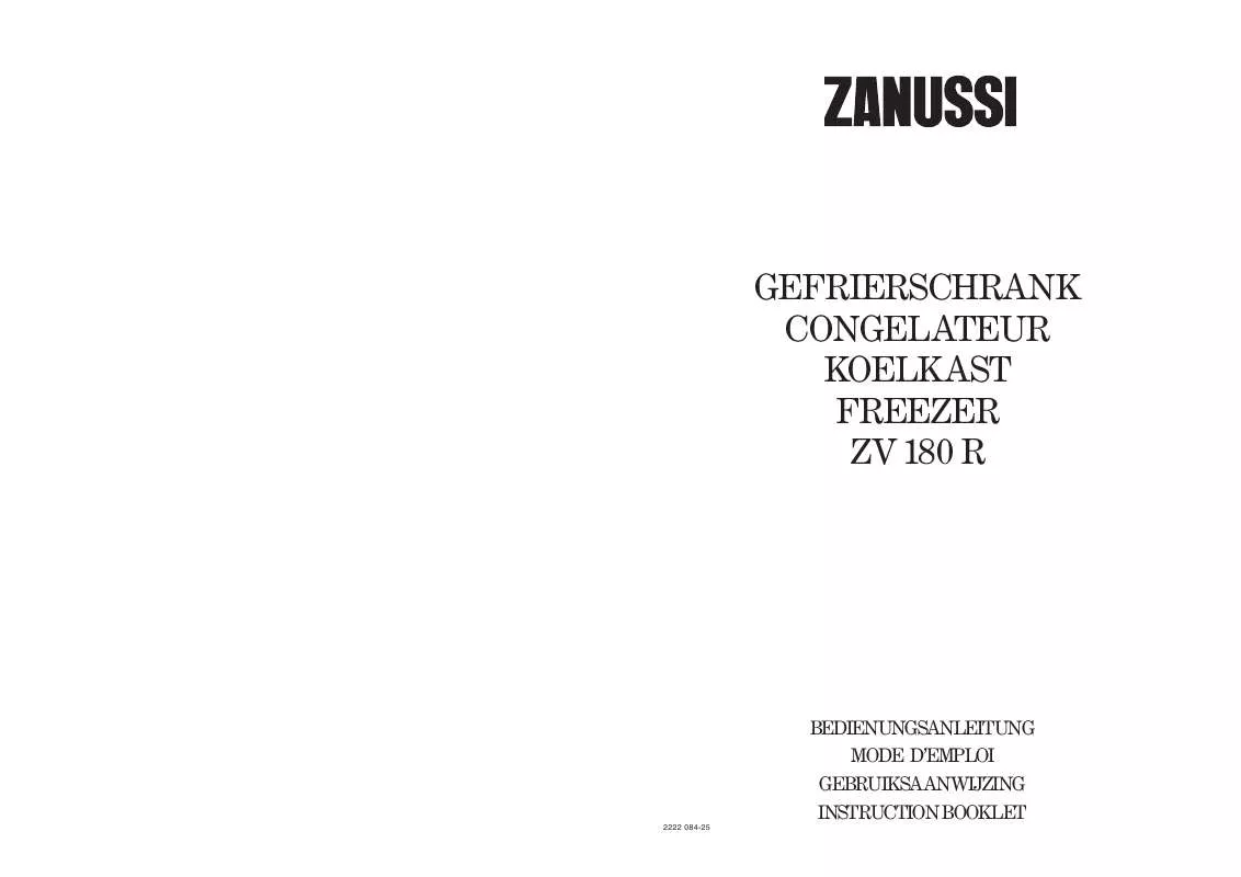 Mode d'emploi ZANUSSI ZV180R