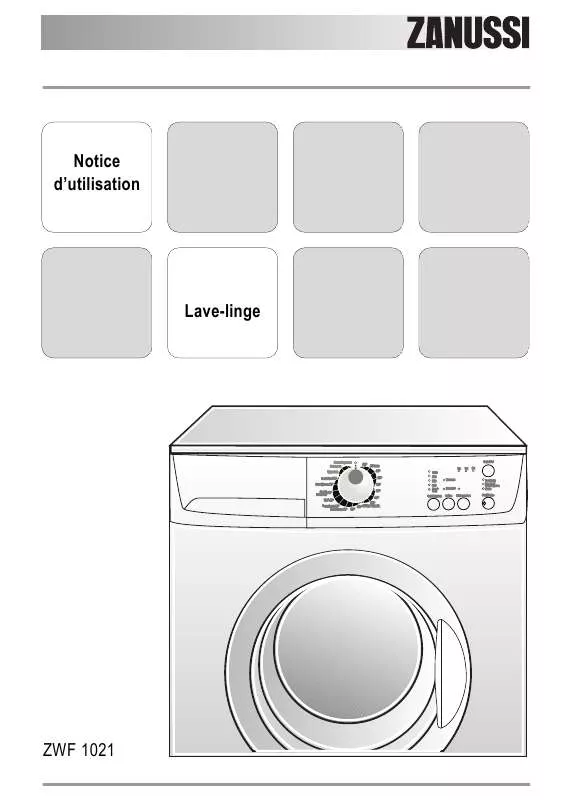 Mode d'emploi ZANUSSI ZWF1021