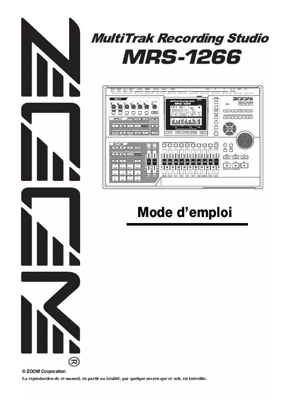 Mode d'emploi ZOOM 1266