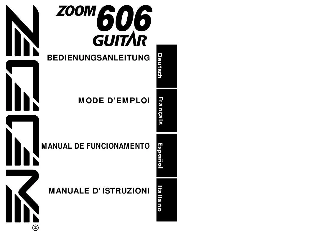 Mode d'emploi ZOOM 606