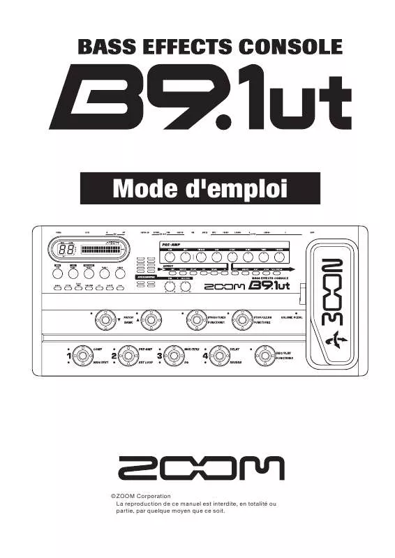 Mode d'emploi ZOOM B91UT