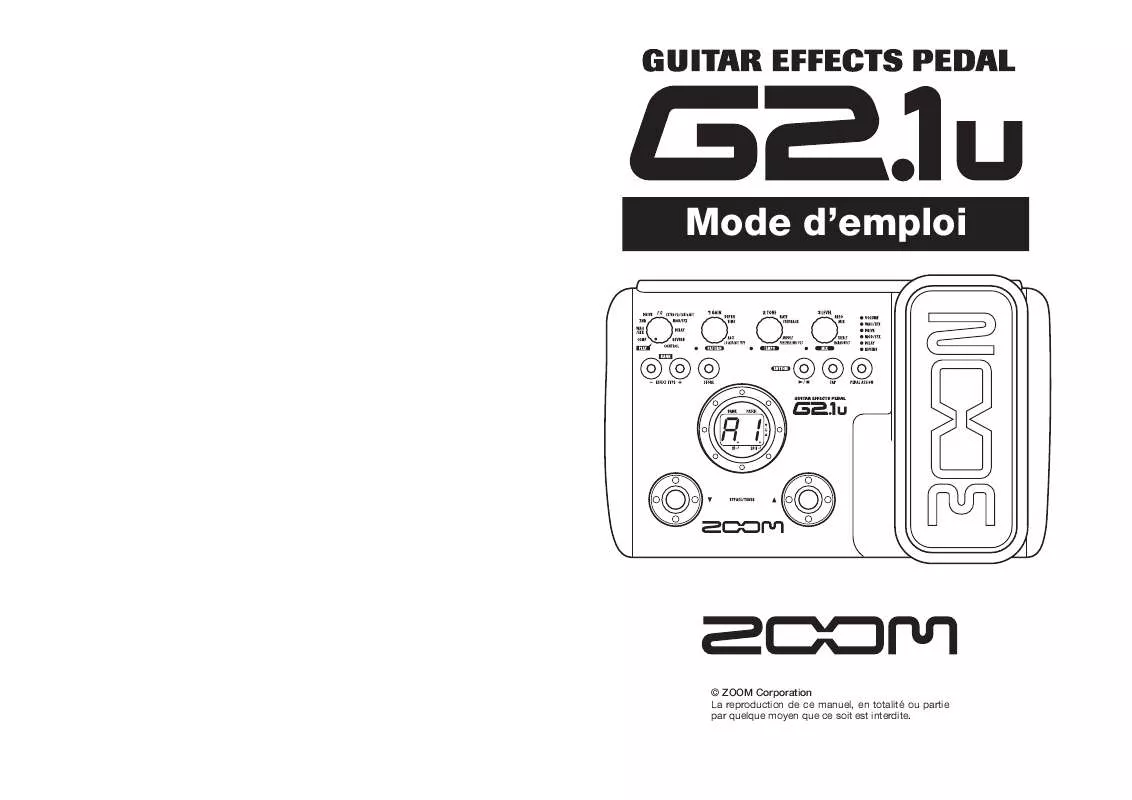 Mode d'emploi ZOOM G2.1U