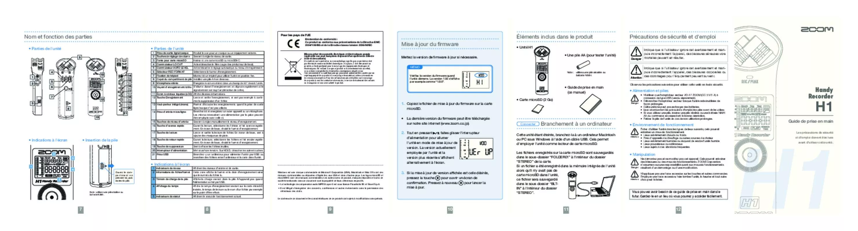 Mode d'emploi ZOOM H1