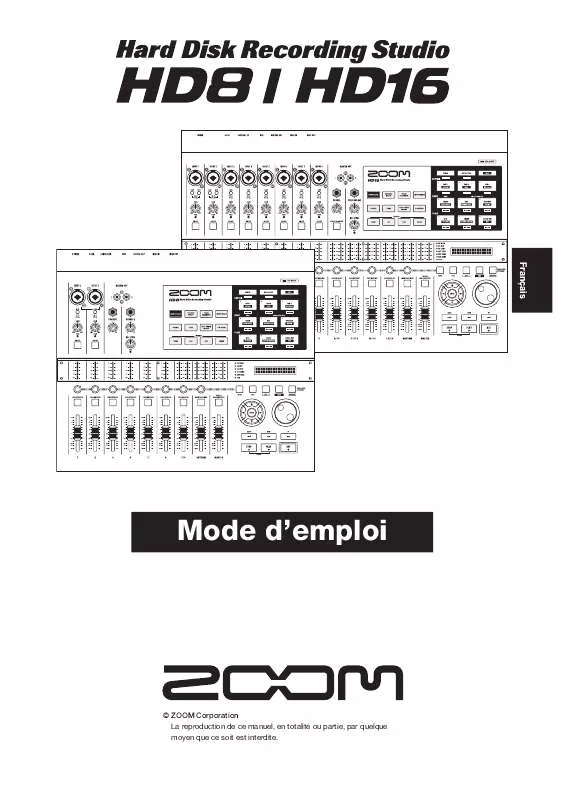 Mode d'emploi ZOOM HD8