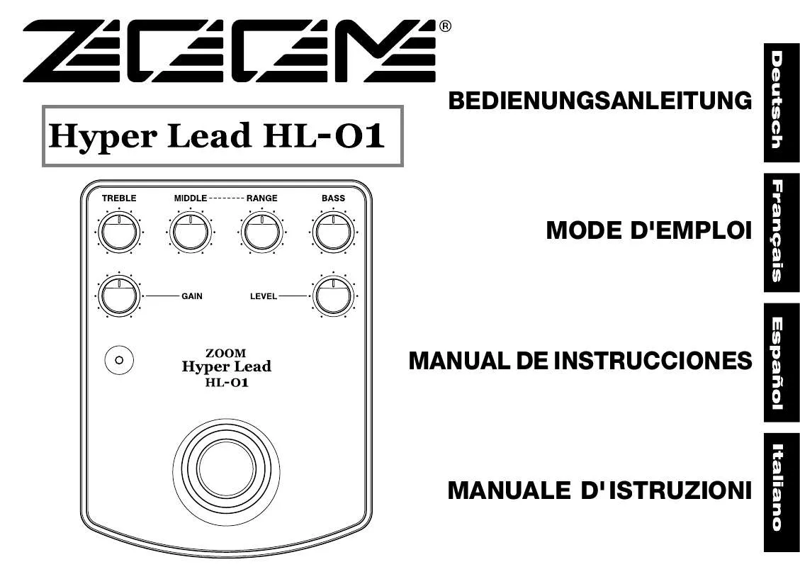 Mode d'emploi ZOOM HL-01