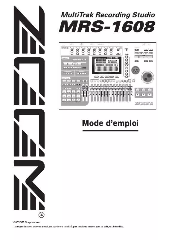 Mode d'emploi ZOOM MRS-1608