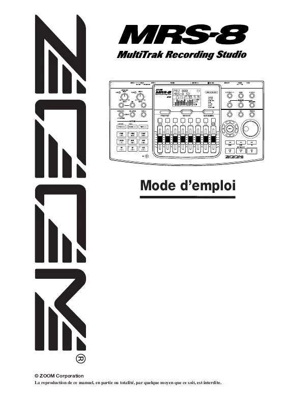 Mode d'emploi ZOOM MRS-8