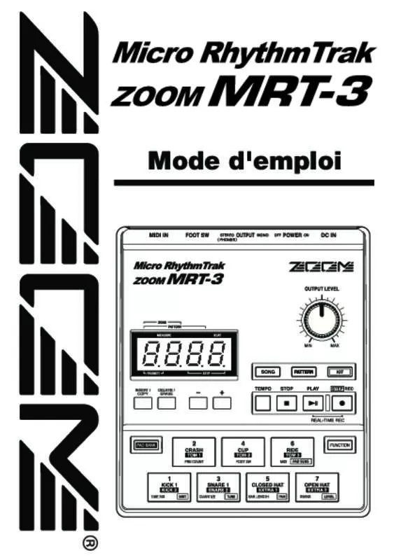 Mode d'emploi ZOOM MRT3