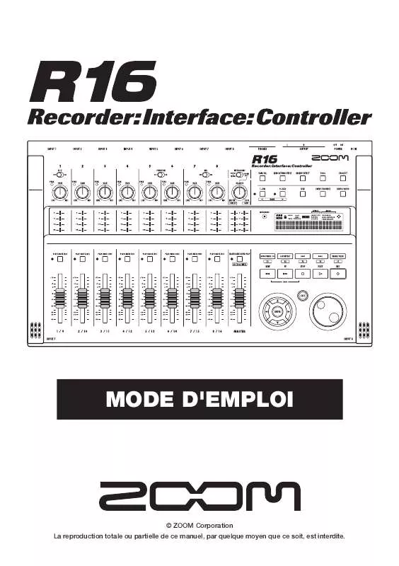 Mode d'emploi ZOOM R16