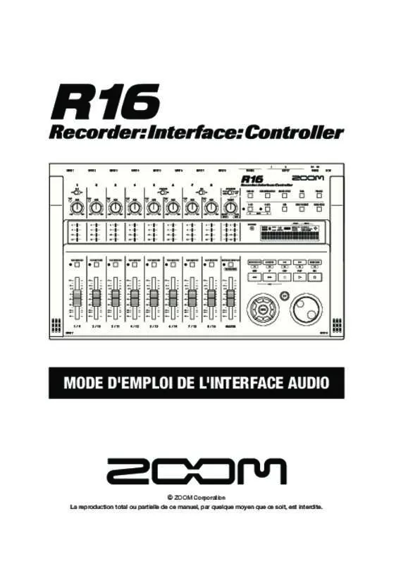 Mode d'emploi ZOOM R16AI