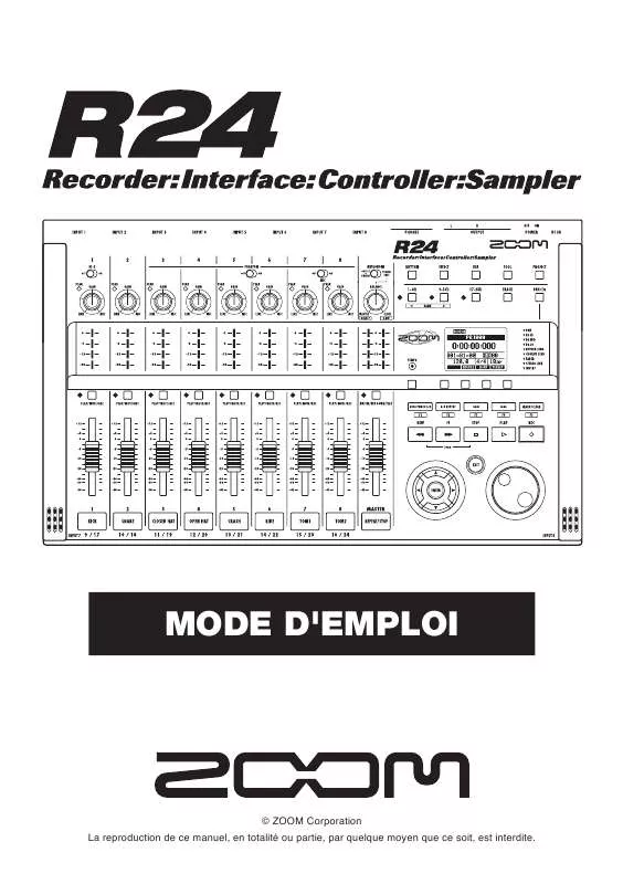 Mode d'emploi ZOOM R24