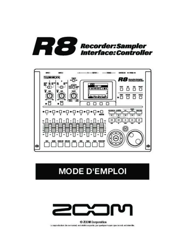 Mode d'emploi ZOOM R8