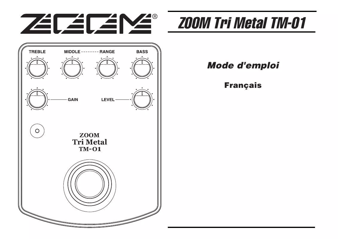 Mode d'emploi ZOOM TM-01